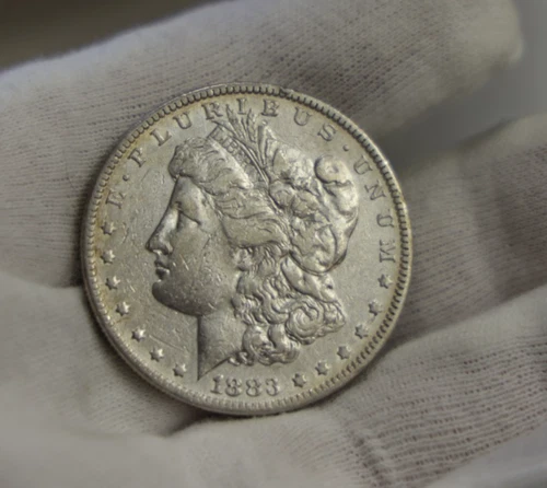 1883 US Morgan Silver Dollar $1 XF (Cleaned)