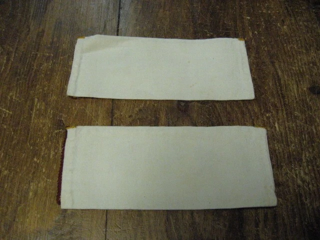vintage lot de 2 pochettes brodées pour serviette de table "PAPA" - "MAMAN" BE - Photo 3/3