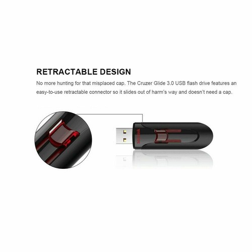 Neu SanDisk 64GB Cruzer Glide USB 3.0 Flash Drive Original USA Verkäufer - Bild 4 von 4