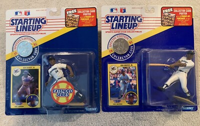    Lot of 2: 1991 Ken Griffey Jr Starting Lineup, Seattle Mariners, NICE!   