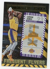 2021-22 Panini NBA Hoops LeBron James Frequent Flyers Gold Insert #13 Lakers