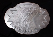 EAGLE HEAD BELT BUCKLE FIERCE AND DETERMINED SISKIYOU PEWTER NEW