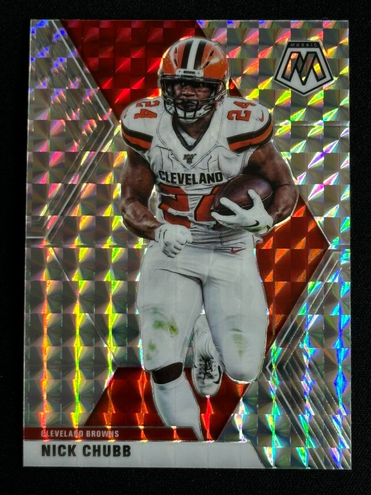 2020 Panini Mosaic Silver Nick Chubb #53 Browns RB SP RARE