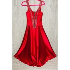Scott McClintock corset top Renaissance embroidered strap silky material fit and