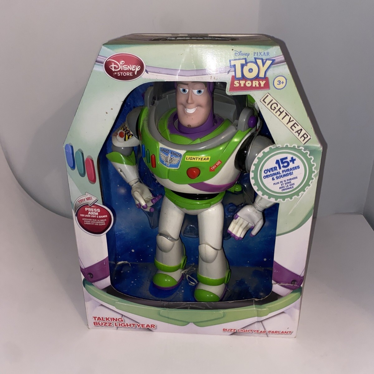 Toy Story Buzz Lightyear Action Figure Disney Store Rare vintage