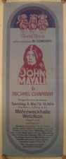 John Mayall Michael Chapman Póster And & the Bluesbreakers 6 May 1972