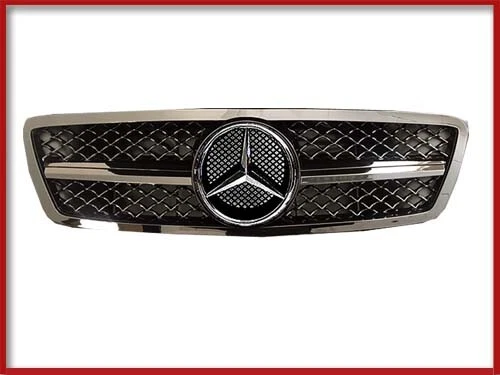 Grelha estilo esporte classe C toda preta 01-07 C230 C320 C240 Sedan Star 4 portas - Imagem 4 de 4