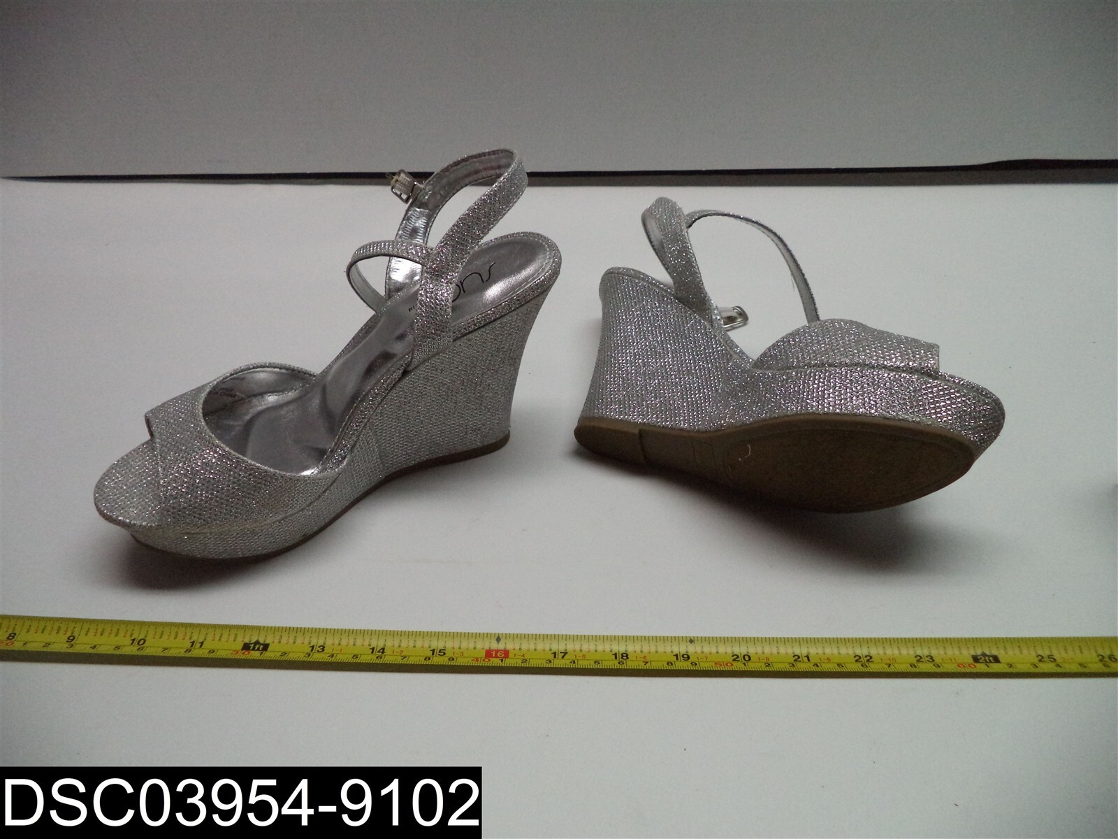 Size 6.5 Womens SGR-Charlie Silver Sugar Crissy Dress Wedges