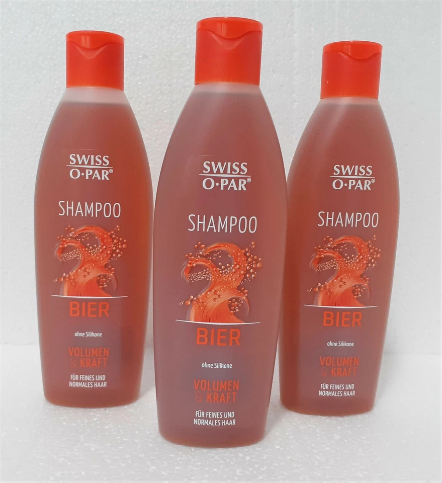 Bier Shampoo Swiss-O-Par 3 x 250 ml ohne Silicone !