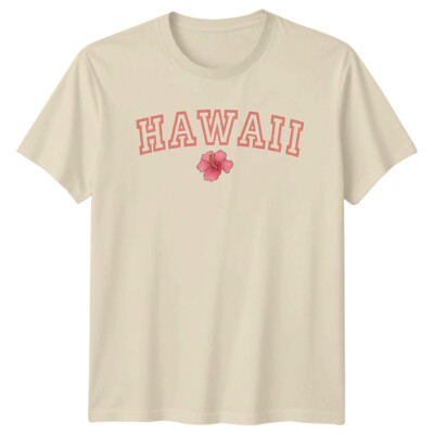Retro Hawaii Blumen T-Shirt Vintage Sommer Urlaub Aloha Tee