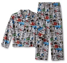NWT Superhero Pajamas Boys Size 4 Batman Superman Flash Comic Book Flannel NEW