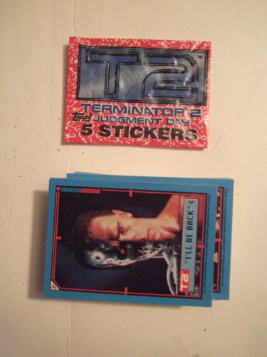 T2 TERMINATOR 2 Judgement Day ©1991 Topps Complete 44 Sticker Card set ...
