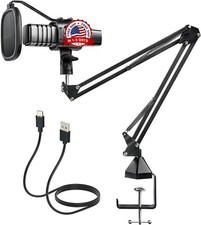 Microfono Condensador De Estudio Profesional Para PC Youtubers Podcast Streaming