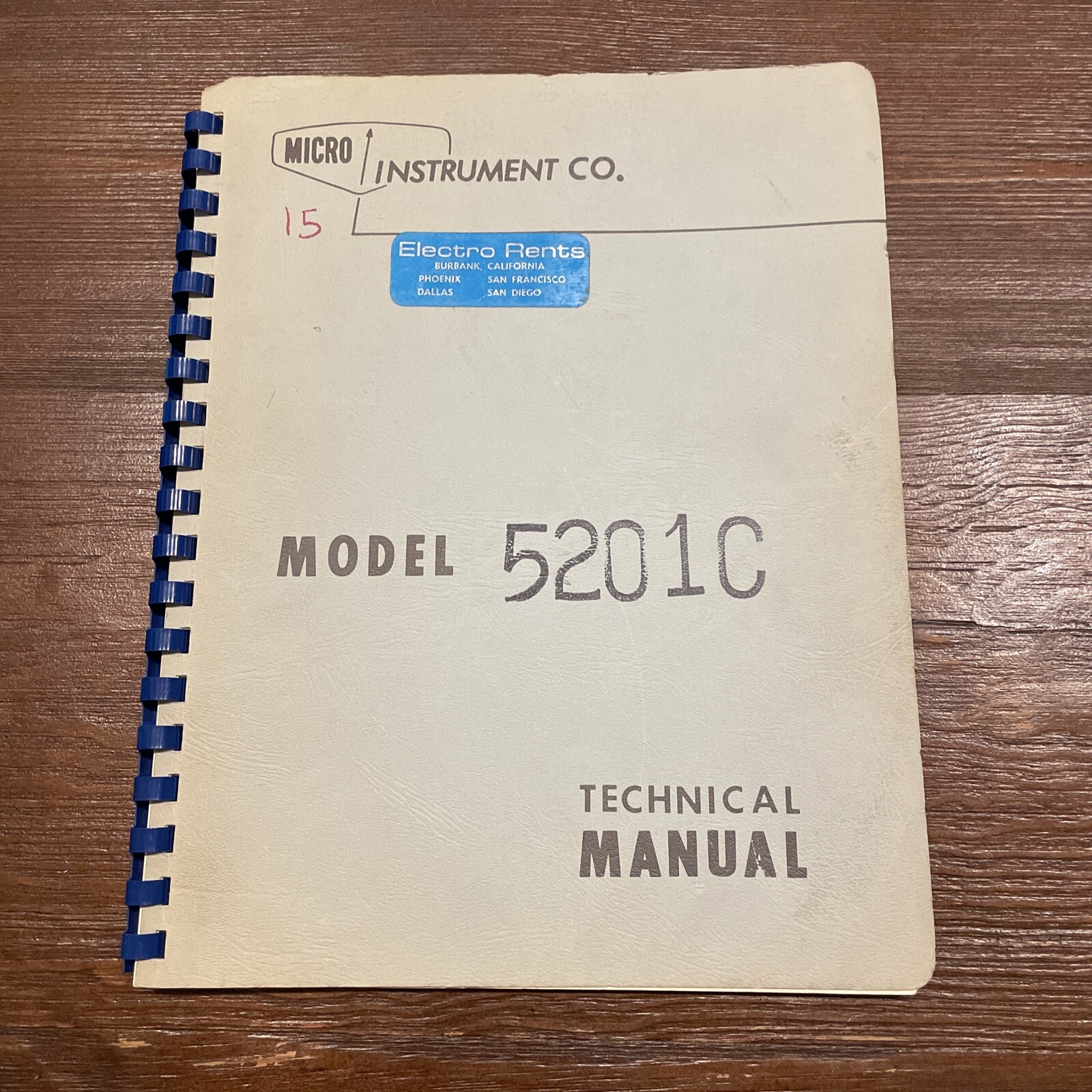 Micro Instrument Model 5201C Memory Voltmeter Revision 1 Technical Manual