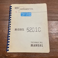 Micro Instrument Model 5201C Memory Voltmeter Revision 1 Technical Manual