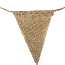 1069 Burlap Bunting Pennants 8" x 10" Designer Burlap Banner  Free Shipping 