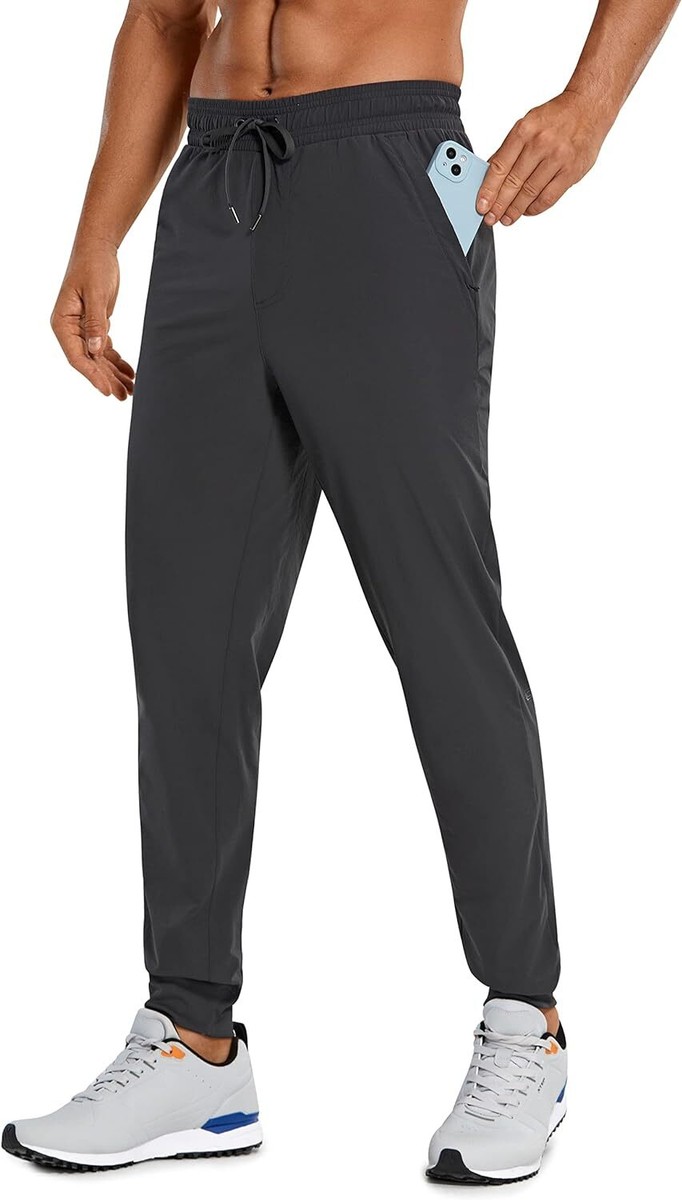 CRZ YOGA Mens Lightweight Athletic Golf Joggers Pants Large, Ink