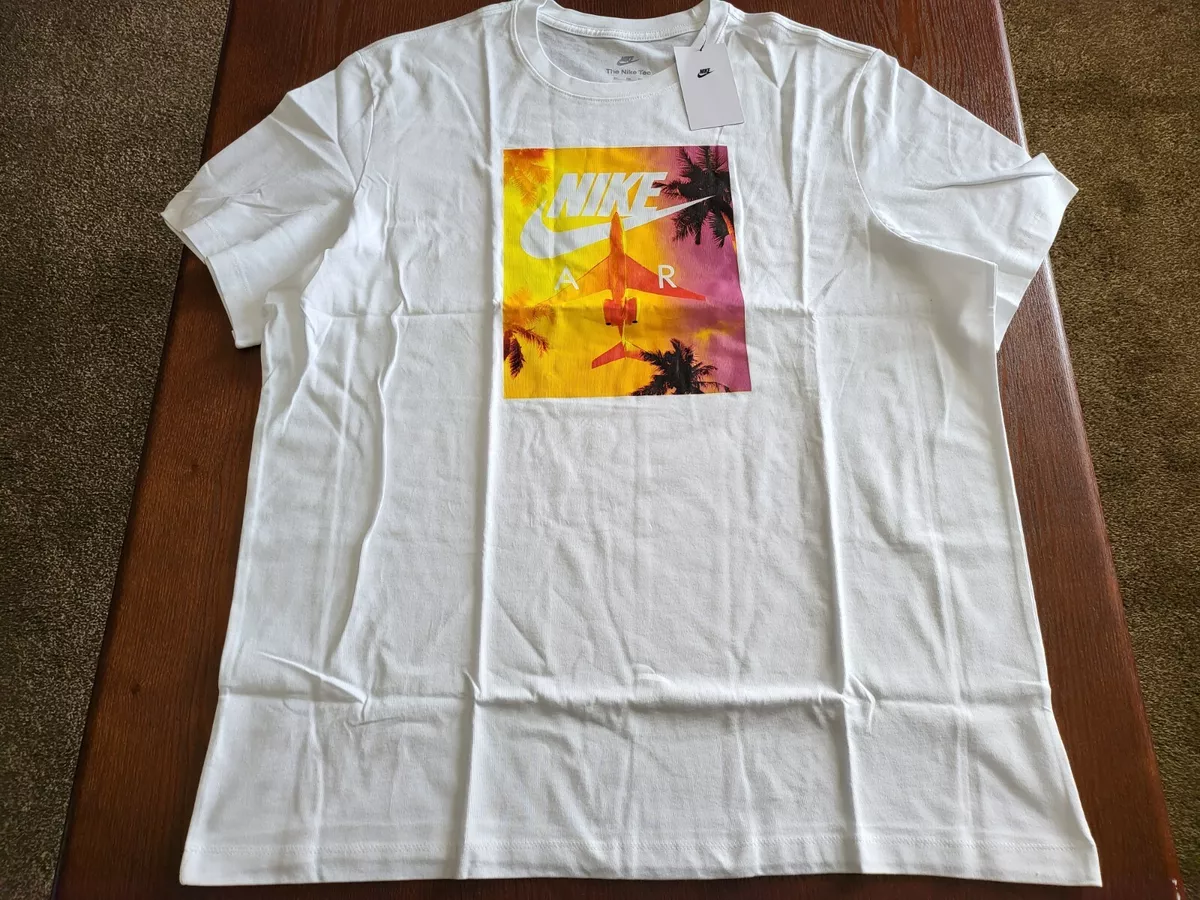 $30 NIKE AIR SPORTSWEAR NSW SWOOSH BY AIR PARADISE PHOTO T-SHIRT sz 2XL