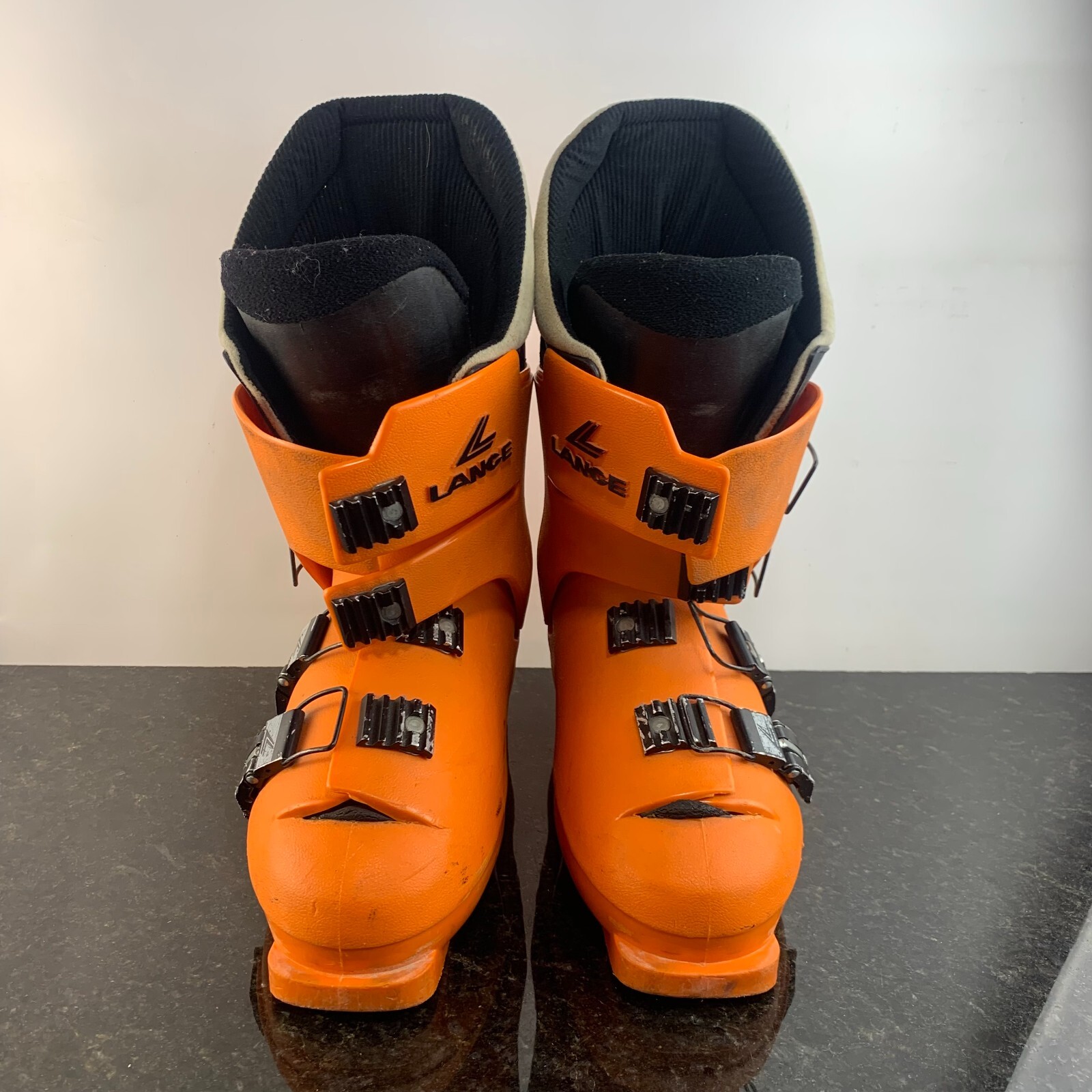 SALOMON Scarponi da sci uomo vintage Lange Z arancioni taglia 9 5 Made in Italy usati