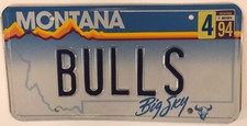 Vanity CHICAGO BULLS license plate NBA Basketball Michael Jordan Pippen Jackson
