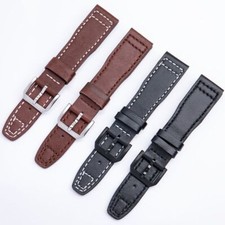20mm 21mm 22mm Brown Black Leather Watch Band Strap Fits IWC Pilot Mark XVIII