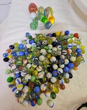 Lot of 289- vtg cats eye, swirl jadeite color glass marble Mixed -12 medium size