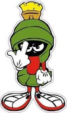 2-PACK MARVIN THE MARTIAN  HOT ROD CARTOON FUNNY 420 POT WEED RAT FINK STICKERS