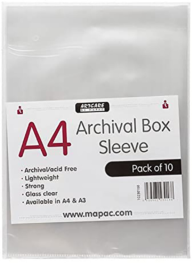 A4 Print Photos Drawings Storage Box With Drawer + 10 Acid Free