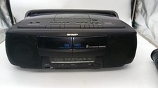 Vintage 1995 SHARP WQ-CH400 Boombox 5-Disc CD Changer  Dual Cassette Tested 