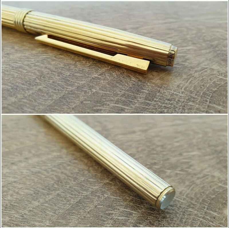Christian Dior Vermeille Gold fountain pen with fine nib in