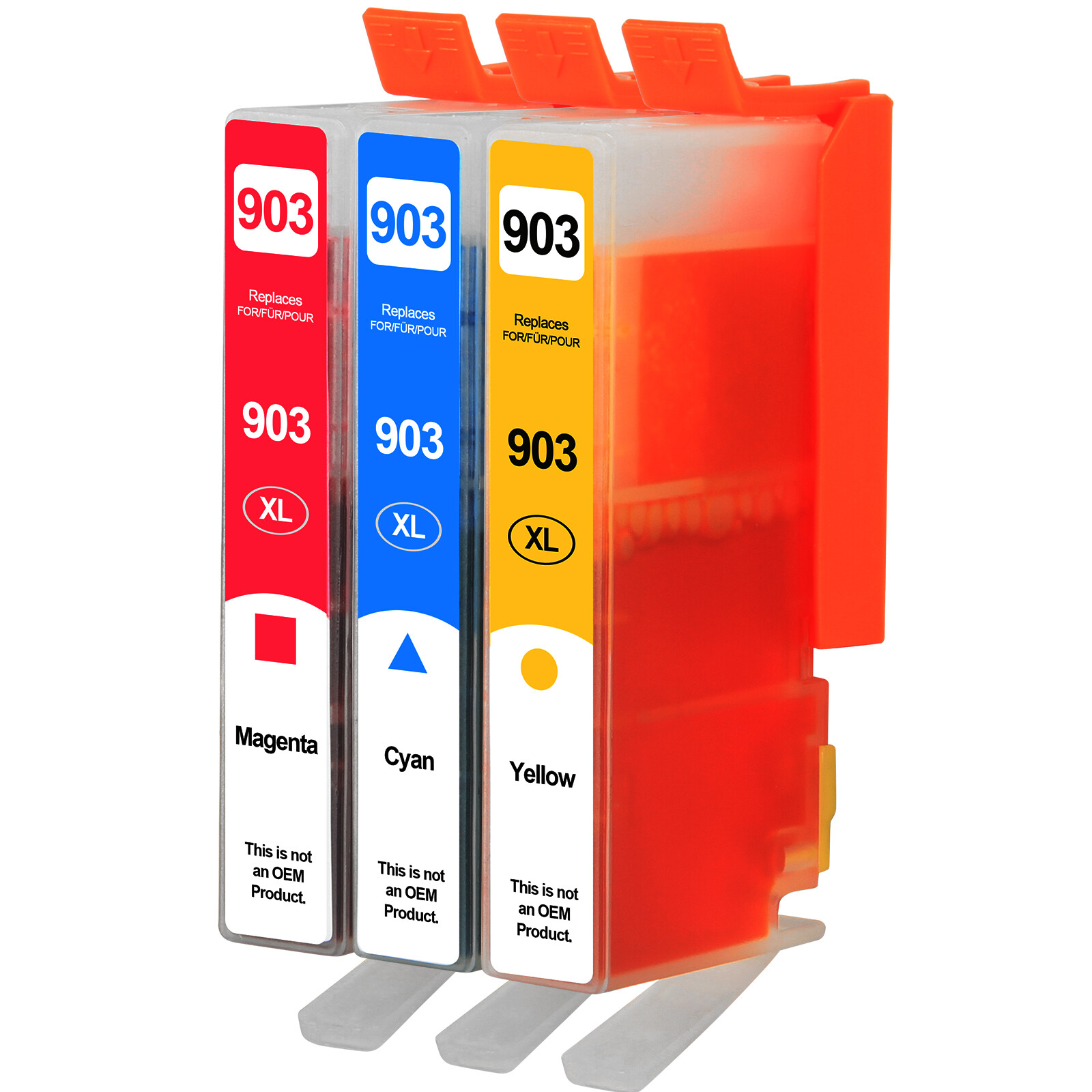 NMJETPRINT 903XL Tintenpatronen – Kompatibel Mit HP Druckern, 4er-Pack Farbe