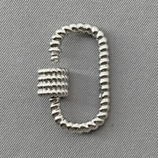 Carabiner Lock Link Clasps 27.5x16.5mm Platinum Plated Alloy Q2 Per Pkg