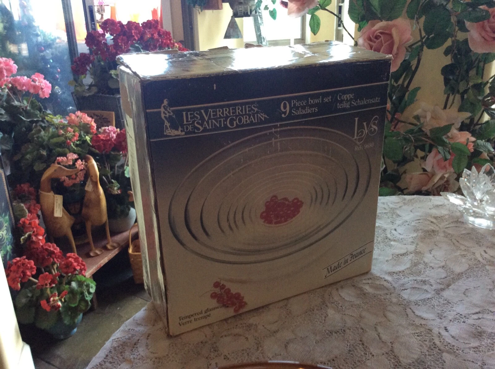 9 Duralex France Glass Nesting Mixing Bowls Professional Kitchen Tools With Box