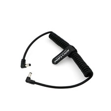 DC 5.5 x 2.1mm DC Male Right Angle Coiled Power Cable for Atomos Shogun Monitor