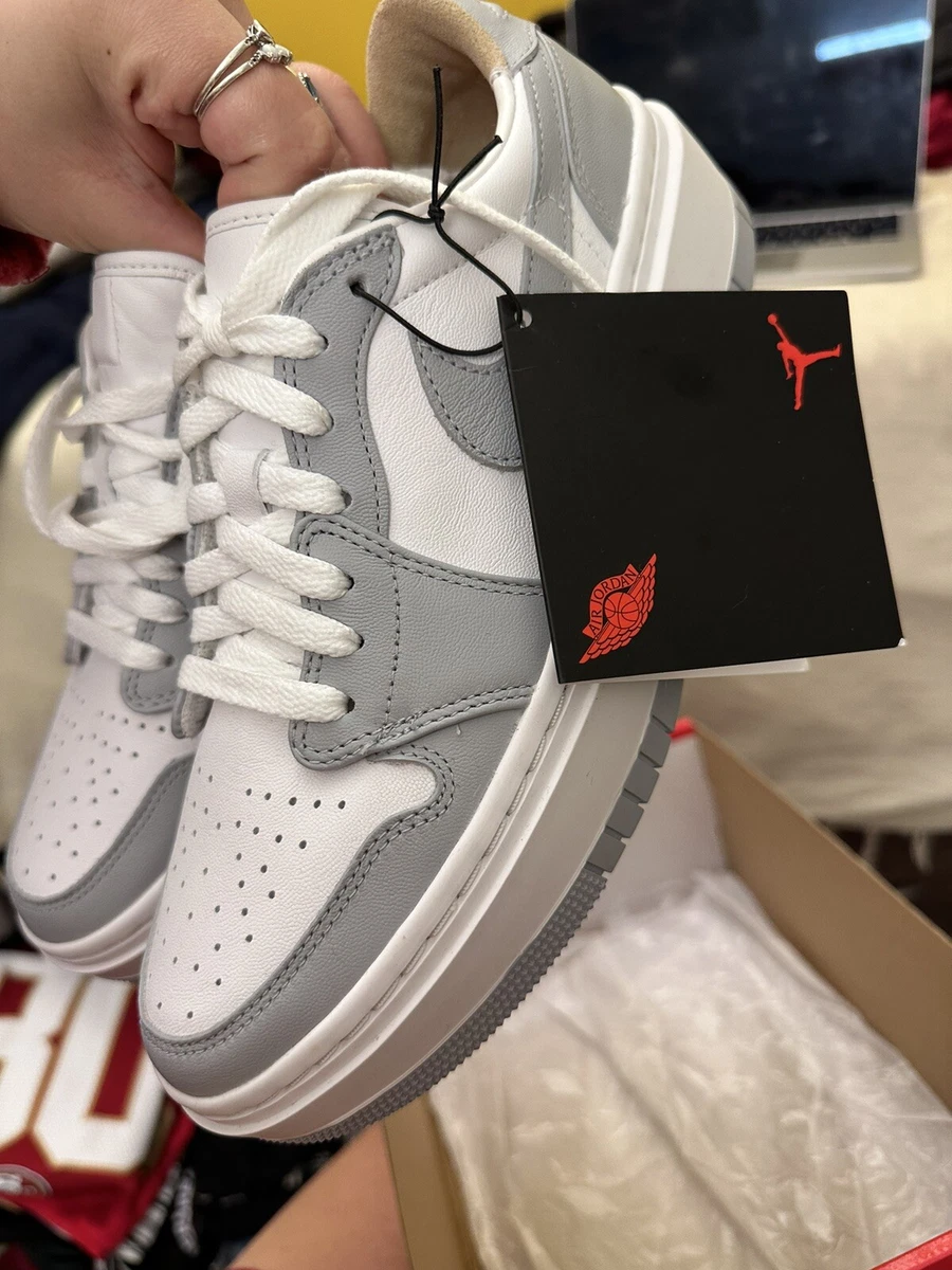 Jordan Air Jordan 1 Elevate Low White / White / Wolf Grey Low Top