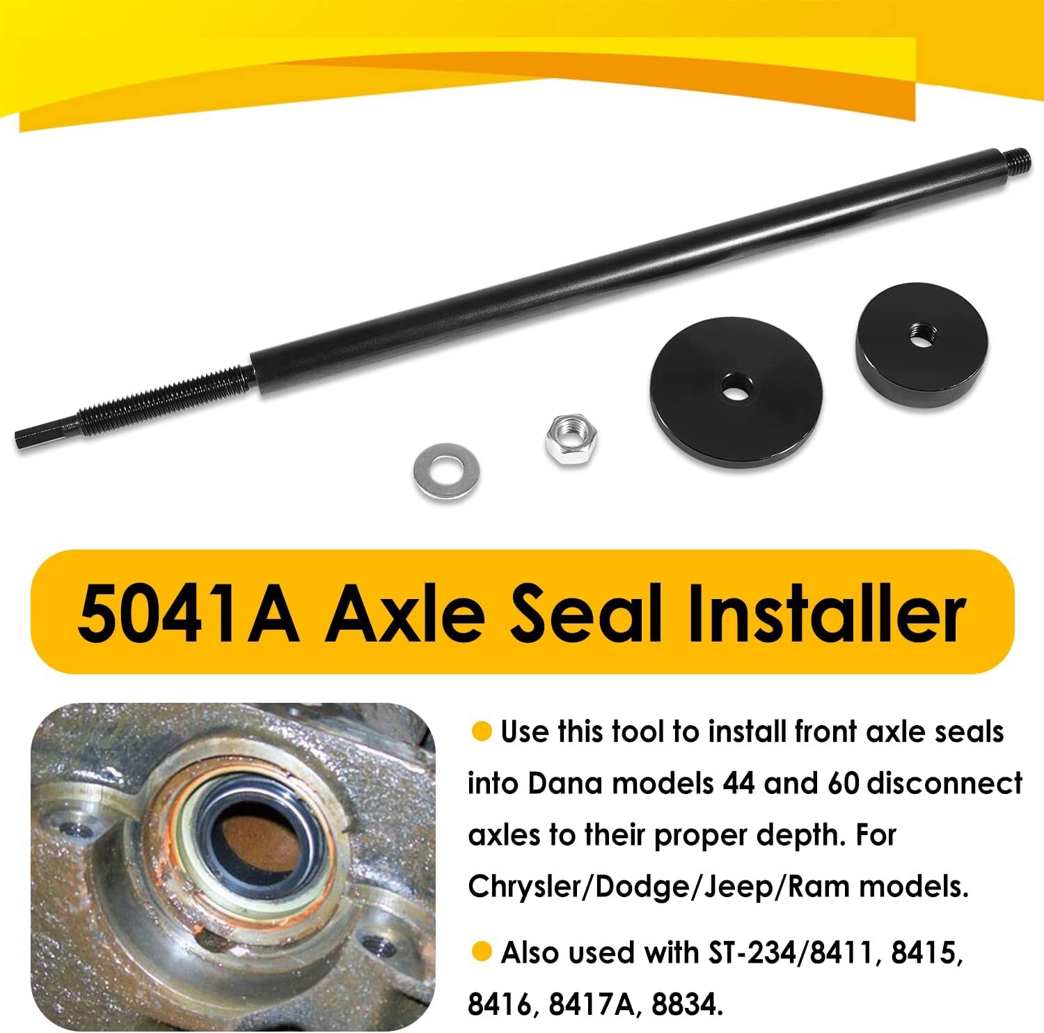 5041 Front Axle Seal Installer Tool for Dana 44/60 for Chrysler Dodge