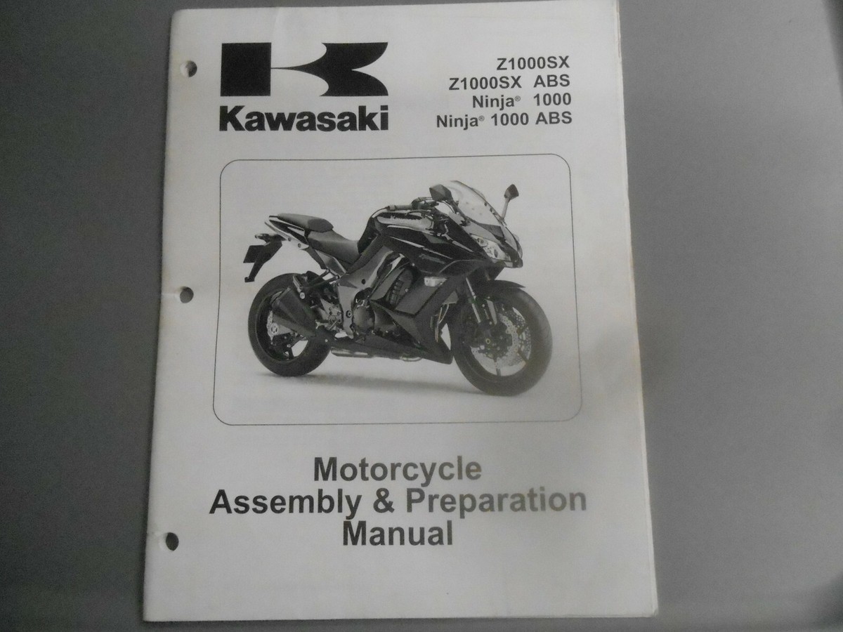 Kawasaki Motorcycle Assembly & Preparation Manual Z1000SX Ninja