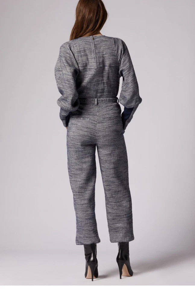 NUEVO CON ETIQUETAS $228 Joie Suave 100% Algodón Azul Rayne Pantalón Recortado 6 Ropa de Trabajo Elegante Foto 2 de 4