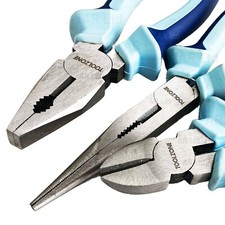 Pliers Set Combination. Long Nose. Snips. Soft Grip Heavy Duty Steel Pliers 3pc