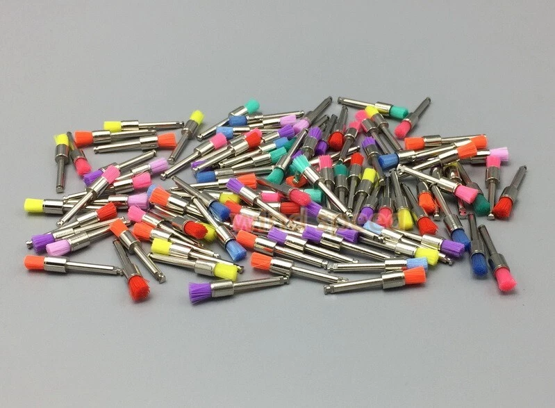 Dental Colorful Nylon Latch Flat Type Polishing Polisher Prophy Brushes Bowl Cup - Image 3 of 4