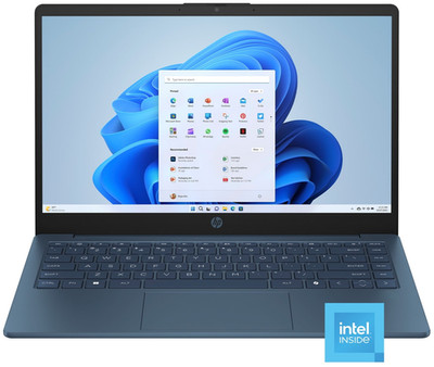 HP Laptop 14'' HD Quad-Core Intel N150 8GB RAM 256GB Storage Webcam Win 11 Blue
