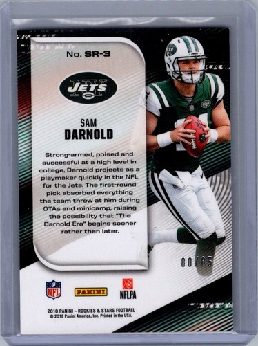 2018 ROOKIES STARS SAM DARNOLD PINK STELLAR ROOKIES /85 JETS - Bild 2 von 2