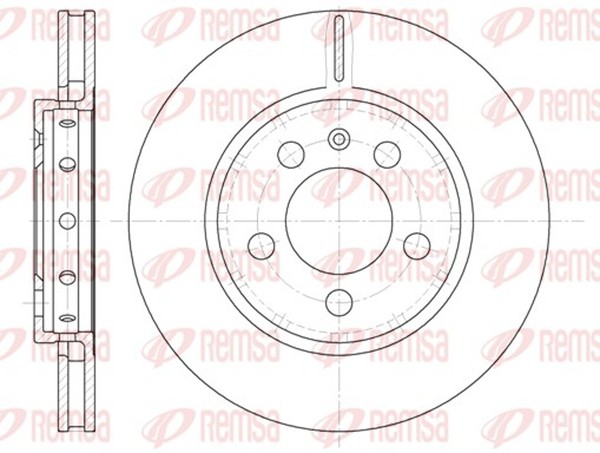 2X Bremsscheibe Remsa 6646.10 FüR Audi VW Bora ST A3 Golf 8L1 1J1 Skoda Seat 1J6-image