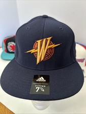 Adidas Vtg  Golden State Warriors Y2K Alternate Logo Navy Fitted 7 1/4 Hat New
