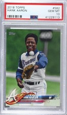 2018 Topps Legend Variation SP Hank Aaron #582 PSA 10 GEM MT HOF 06wx