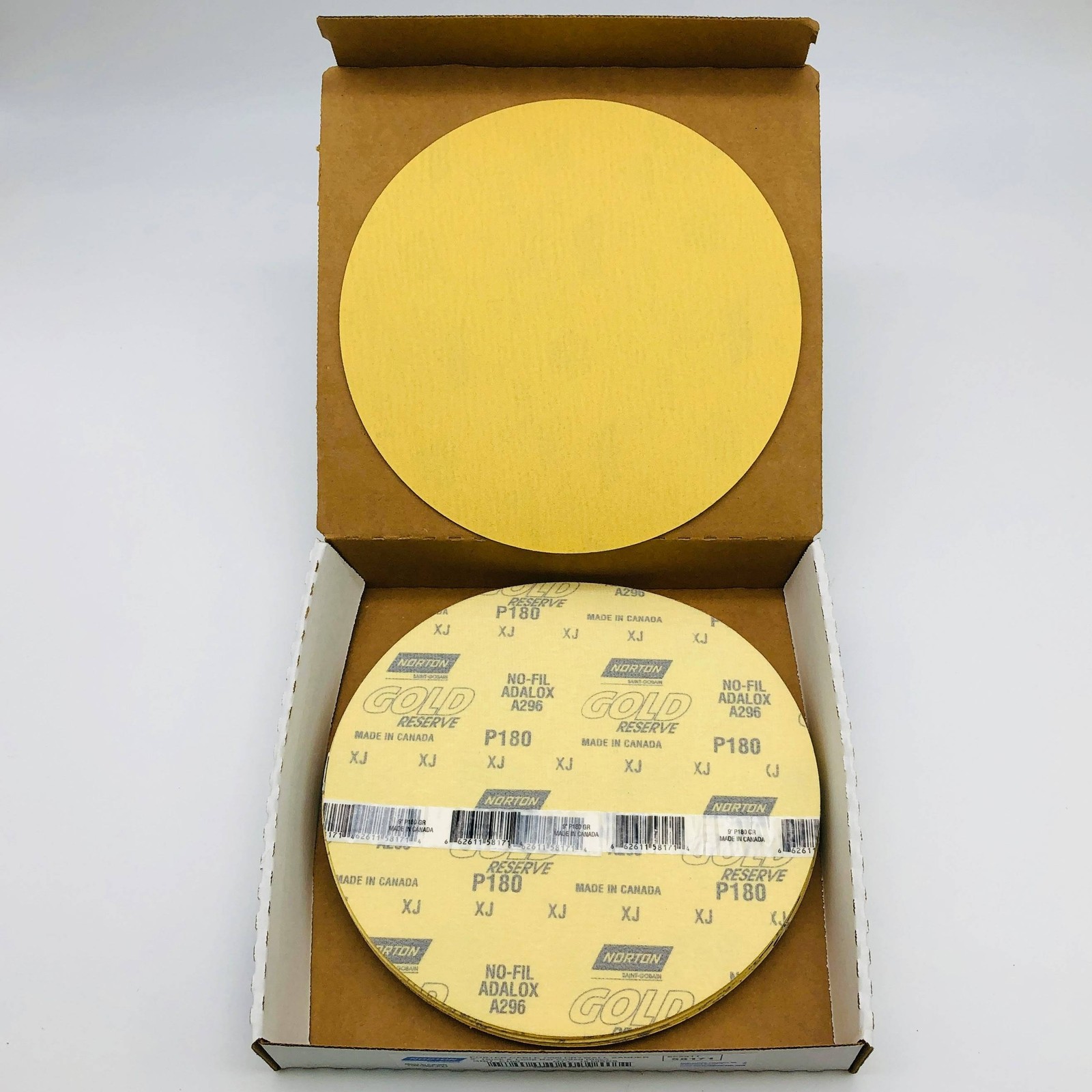 Norton 66261158171 Sanding Discs 9" Hook & Loop P180 Porter Cable 7800 15pk