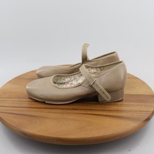 CAPEZIO 3800 Mary Jane TAN Leather Tap Shoes-Women Size 6M