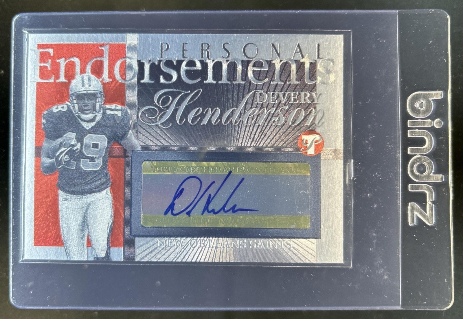 Devery Henderson Topps Pristine Personal Endorsements #PEDHE Base