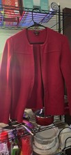 Talbots Sweater Jacket Womens XS Red Free Shipping