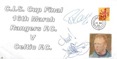 ALEX MCLEISH SIGNATURE C.I.S. POKALFINALE 16. MÄRZ 2003 - JUNGENBRIGADEMITGLIED